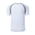 thumbnail image 6 of Yeahdor Mens Swim Shirt UPF 50+ Sun Protection Rash Guard Top Quick Dry Short Sleeve Athletic Running Shirts White L, 6 of 7