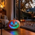 thumbnail image 5 of ICQOVD Halloween Color Changing LED Pumpkin Light,Large Carved Jack O Lantern Decoration for Indoor Outdoor Porch,Yard and Halloween Home Decor, 5 of 6