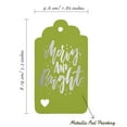 thumbnail image 5 of Inkdotpot Merry And Bright Christmas Bottle Tag Real Silver Foil Favor Hang Tags Pack Of 100, 5 of 6