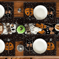 thumbnail image 5 of 4 Pcs Halloween Ghost Pumpkin Cat Boo Placemats, 30*45cm Seasonal Fall Table Mats For Party Kitchen Dining, 5 of 5