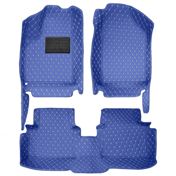 Tuqiang Automotive Floor Mats & Cargo Liners for Seat Ateca 2016-2019 All Weather PU Leather Auto Liners Anti-Slip Automotive Floor Mats Blue