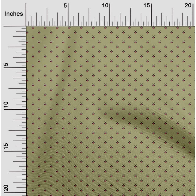 oneOone Tissu en Mousseline de Viscose Tissu à Imprimé de Chien de Dessin Animé BTY 42 Pouces de Large