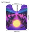 thumbnail image 5 of Yayeee Bath Rugs for Bathroom Floor Set of 2 Non Slip Fluffy Soft Absorbent Mat, Purple Neon Road, 5 of 7