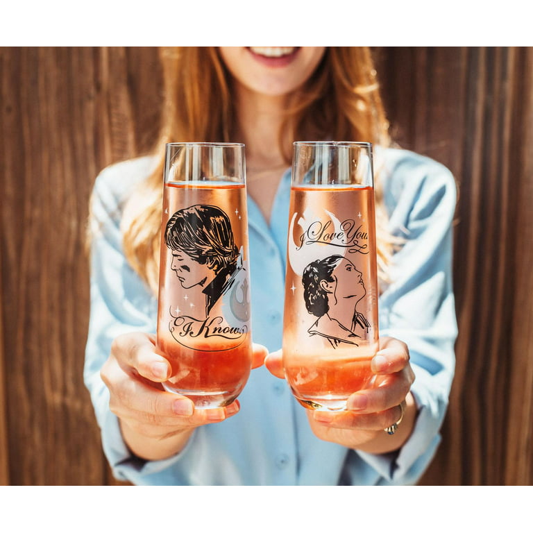 Star Wars Dining | Set of Two Star Wars Stemless Wine Glasses | Color: Black/White | Size: Os | Aiion's Closet