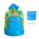 thumbnail image 1 of Bolso de playa para niños, mochila plegable de malla para juguetes de playa, sin pelotas (azul), 1 of 9