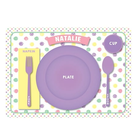 Girls Personalized Placemat - Personalized Place Setting Placemat - Girl