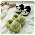 thumbnail image 7 of XIMIN Toddler Boys Girls Cute Slippers Panda Fluffy Fuzzy Slippers Non-Skid Cartoon Shoes Animal Plush Indoor House Slip-on Shoes Winter Warm House Slipper, 7 of 7