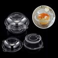 thumbnail image 3 of Cupcake Holders Individual,50 Pc Cupcake Containers Disposable Clear Plastic Single Muffin Dome Holders (white, 50 Pcs), 3 of 5