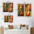 thumbnail image 4 of Designart "Futuristic Art Deco Female Portrait I" Fashion Woman Framed Wall Art Set Of 2 - Glam Yellow Framed Wall Art Set Of 2, 4 of 6