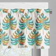 thumbnail image 3 of Ambesonne Tropical Valance Pack of 2, Colorful Monstera Leaves, 54"X12", White and Multicolor, 3 of 5