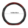 thumbnail image 3 of Honeycomb Leather Car Steering Wheel Cover, Non-Slip Universal Wheel Protector for Men and Women, Fashionable D-Shaped Grip, Comfortable Anti-Slip Interior Accessory, 3 of 7