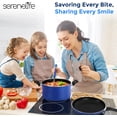 thumbnail image 7 of SereneLife 15 Piece Pots and Pans Non Stick Kitchenware Cookware Set, Blue, 7 of 7