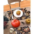 thumbnail image 6 of Halloween Placemats Set of 6 Grimace Pumpkin Place Mats Fall Placemat Candy Cobwebs Table Mats for Dining Kitchen Table Holiday Dinner Party Home Decorations 13x19 Inch, 6 of 8