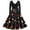 Multicolor, variant on IROINNID Halloween Costumes For Women A-Line Dress Vintage Print Long Sleeve V-Neck Christmas Evening Party Halloween Swing Dress,Multicolor