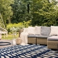 thumbnail image 5 of SAFAVIEH Courtyard Tranter Fishes Indoor/Outdoor Area Rug, Navy/Beige, 4' x 5'7", 5 of 15