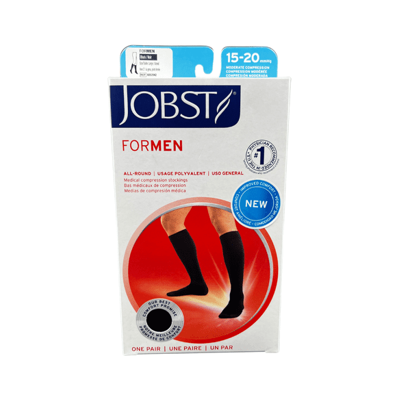 Medias De Compresión Jobst FORMEN A La Rodilla Talla G Negro 15-20 mmHg