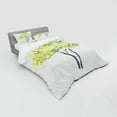 thumbnail image 3 of Tree Duvet Cover Set, Spring Blooming Foliage Leaves in Green Shades Aquerelle Illustration Print, Bedding Set with Shams and Fitted Sheet, 3 Sizes, by Ambesonne, 3 of 3