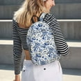thumbnail image 6 of Naloa Blue Paisley Canvas Backpack for Men Women Rucksack Casual Travel Daypack College Tote Satchel Bookbag for Teens-Small, 6 of 7