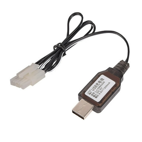 USB Charging Cable For 9.6V Ni MH Ni CD RC Car Battery With Safety Protections And Charging Statuses Indicators