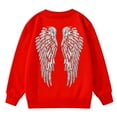thumbnail image 3 of IWRICH Cute Hoodies for Women Rhinestone Angel Sweatshirts 20s Fashion Casual Tees Red M, 3 of 7
