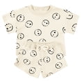 thumbnail image 2 of Toddler Pajamas Set for Boy Casual Cartoon Print Short Sleeve Crew Neck Pullover Shorts Set Toddler Boy Summer Clothes, 2 of 4