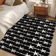 thumbnail image 4 of 3'x5' Area Rugs, Starfish Black Indoor Outdoor Area Rug for Living Room Bedroom, Coastal Ocean Summer Sea Beach Washable Bathroom Rugs Kitchen Floor Carpet Mats Home Decor Aesthetic, 4 of 8