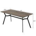 thumbnail image 5 of Ktaxon Dining Kitchen Table Set for 6 to 8, 63" Farmhouse Rectangular Wood Dining Room Set with PU Chairs Metal Legs for Dining Room Pale Gray, 5 of 7