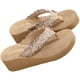 thumbnail image 3 of 1 par de zapatillas de verano Sandalias de fiesta de playa Sandalias de cuña de zapatillas casuales, 3 of 4