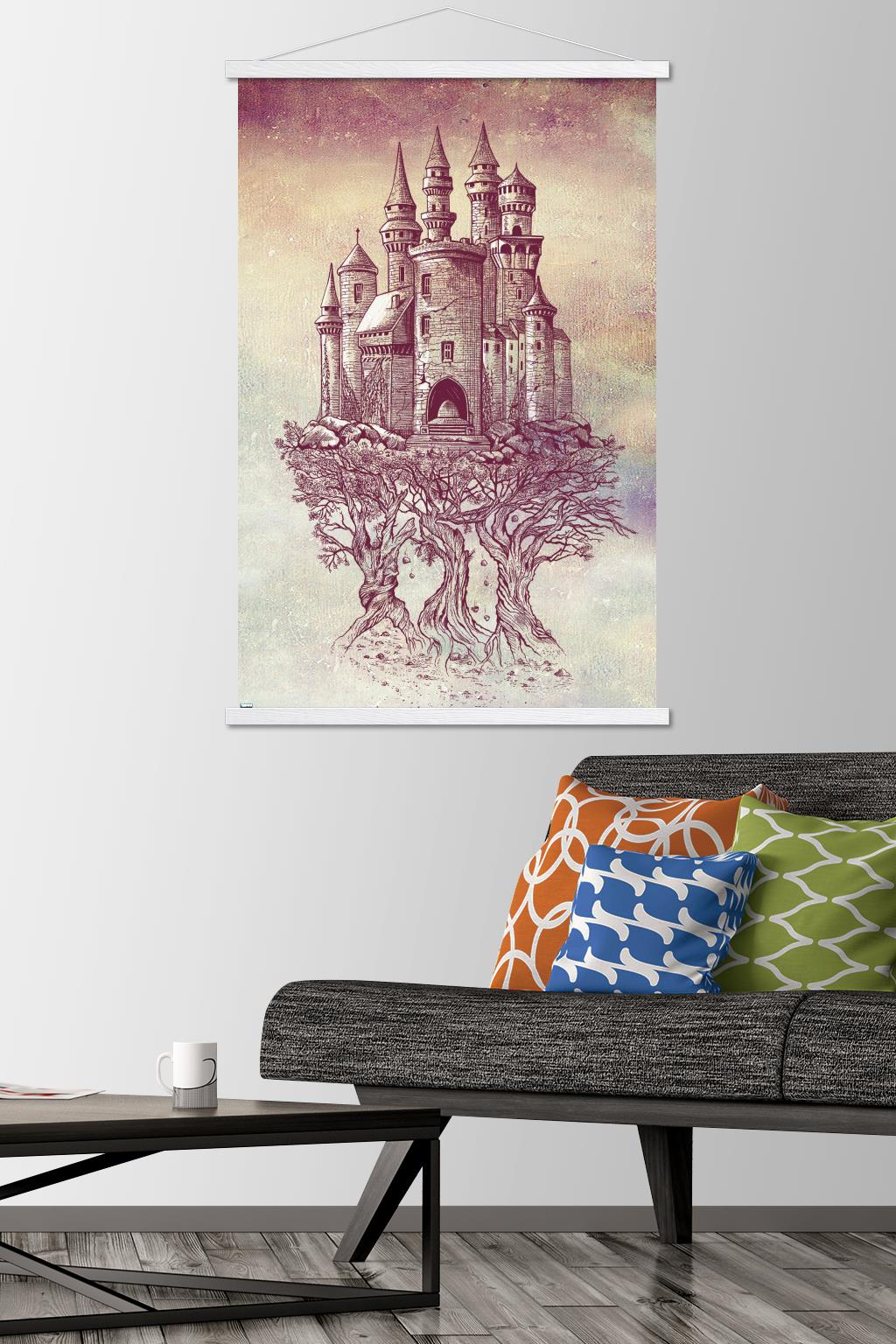 Rachel Caldwell - Castle in Trees Wall Poster with Magnetic Frame, 22.375" x 34"