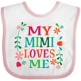 thumbnail image 3 of Inktastic My Mimi Loves Me Girls Girls Baby Bib, 3 of 4