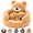 Khaki, variant on Teddy Bear Dog Bed for Dogs and Cats, Soft Plush Cuddler Pet Bed with Washable Cover and Anti Slip Bottom, Cozy Puppy Sleeping Bed for Indoor Use