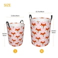 thumbnail image 3 of Fuzoiu cute fox pink Print Circular Hamper,Laundry Basket with Handle,Collapsible Laundry,Dirty Clothes Storage Basket,for Bedroom Bathroom Dorm Living Room-, 3 of 6