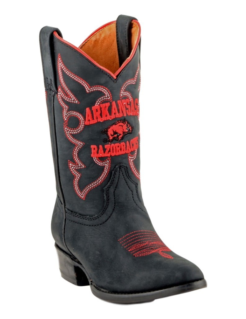 Gameday Boots Boys Western Arkansas Razorbacks Black ARK-B037-2 by Gameday Boots