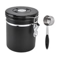 thumbnail image 2 of Stainless Steel Airtight Coffee Canister, CO2 Release Valve, Date , Mess Free, 1500ml Capacity,, 2 of 8
