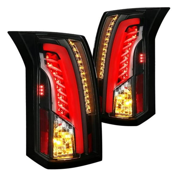 Fiber Optic LED Tail Lights for 2003-2007 Cadillac Cts, Black
