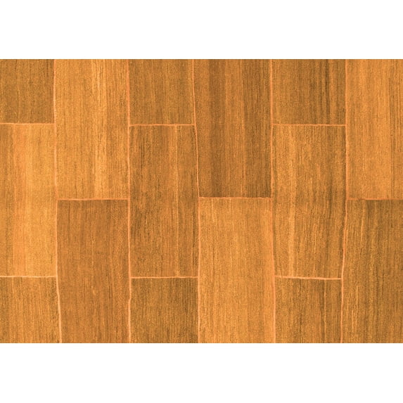 Ahgly Company Indoor Rectangle Abstract Orange Modern Area Rugs, 4' x 6'