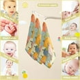thumbnail image 2 of Coolnut 3 PCS Multicolored Pumpkins Baby Muslin Washcloths, Autumn Harvest Face Towel Burp Cloths Ultra Soft Absorbent Cotton Bath Wipes Towels for Newborn Boys Girls, 2 of 6