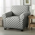 thumbnail image 3 of Home Fashion Designs  Brenna Collection Trellis Print Stretch Form-Fitted Chair Slipcover, 3 of 5