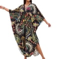 thumbnail image 2 of HAJWOH Plus Size Kaftan Dress Batwing Sleeve V Neck Lightweight Summer Beach Cover Up Loungewear, 2 of 5