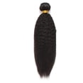 thumbnail image 4 of Kinky Straight Hair Wave Hair Extension/Weft, 100% Brazilian Virgin Remy Human Hair with Unprocessed Natural Black Color, Size 12" to 24"(1 Bundle 14"), 4 of 7