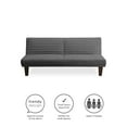 DHP Dillan Convertible Futon, Gray
