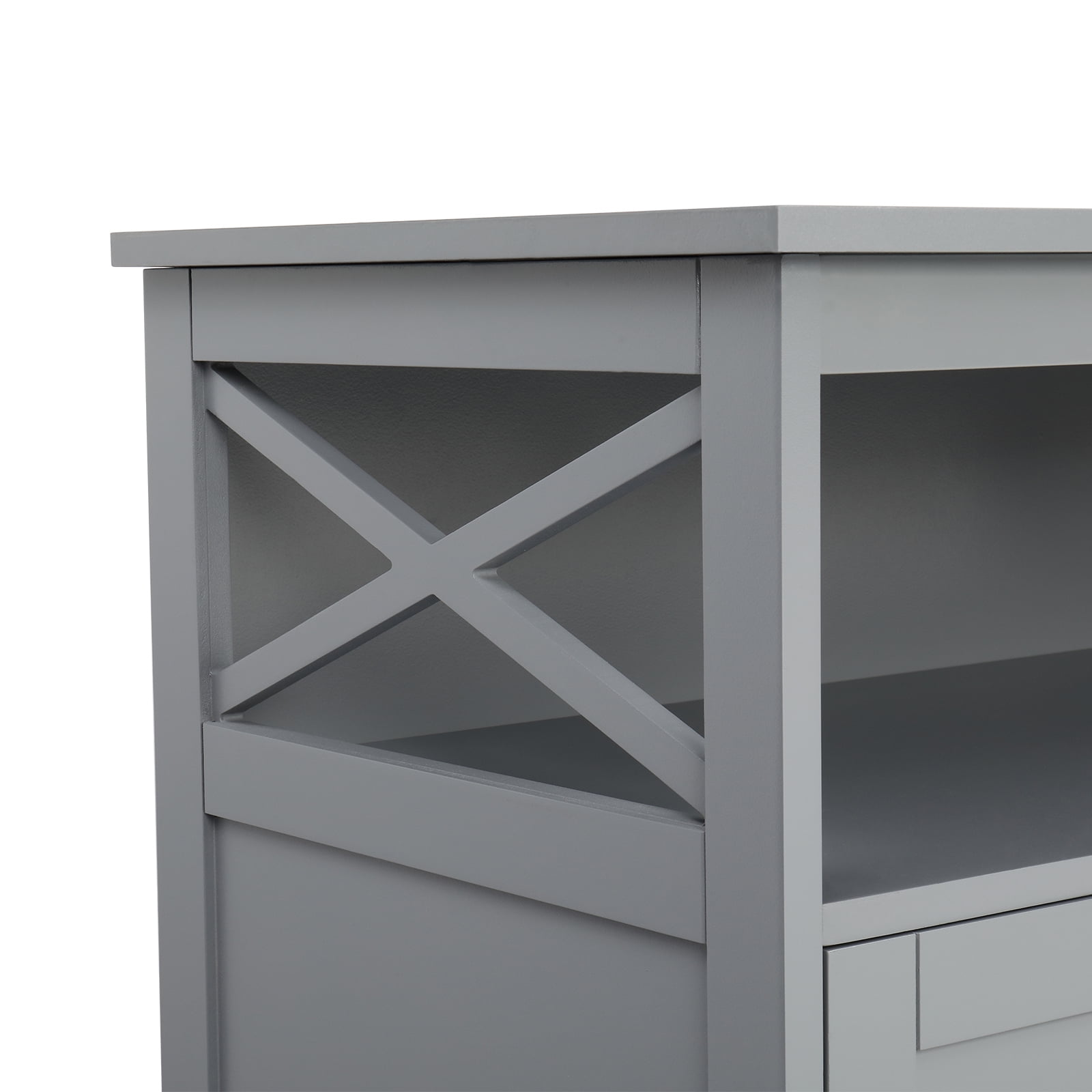 Lowestbest Kitchen Accent Buffet Side Cabinet, Entrance Service Locker Entrance Kitchen Restaurant Console, Gray Lowestbest Kitchen Accent Buffet Side Cabinet, Entrance Service Locker Entrance Kitchen Restaurant Console, Gray