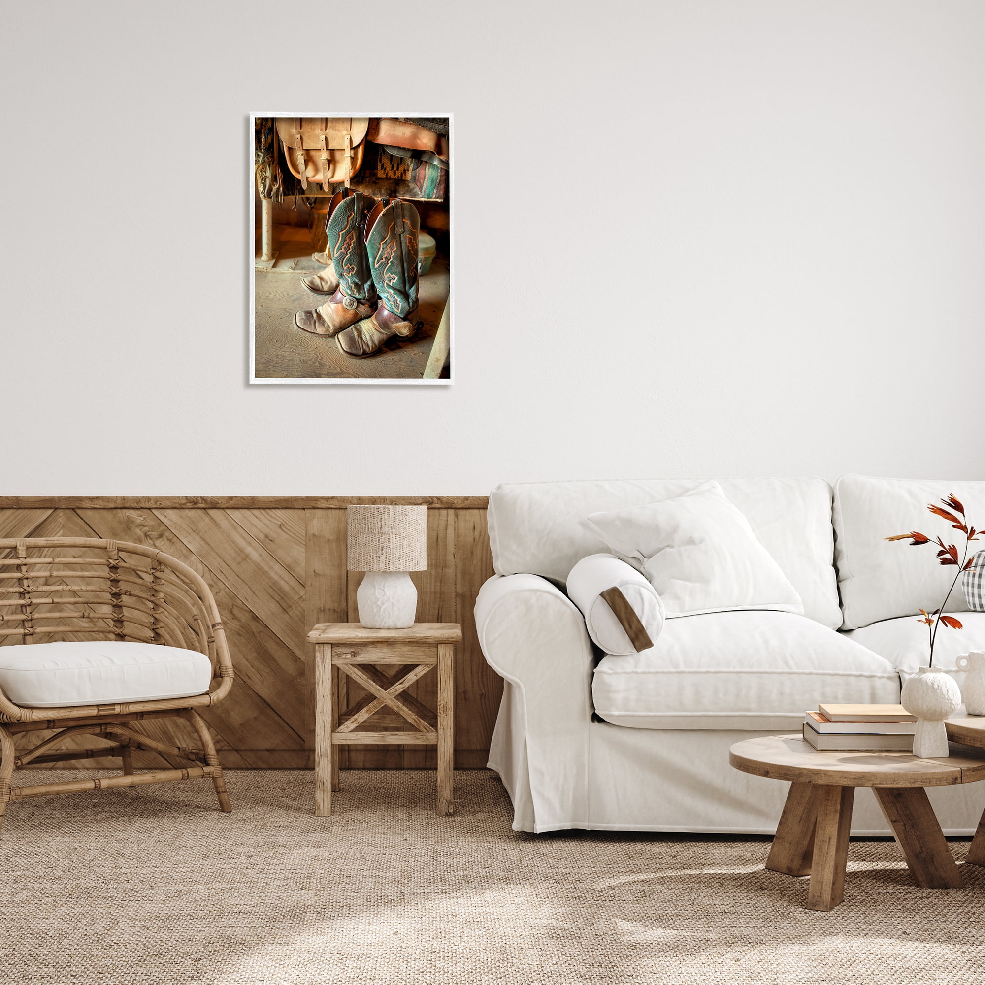 Stupell Industries Rustic Western Photography Beauty & Fashion Photography White Framed Art Print Wall Art, 24 x 30