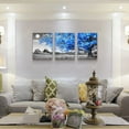 thumbnail image 3 of Mountain Landscape Abstract Painting Canvas Wall Art For Living Room Bathroom Wall Decor For Bedroom Kitchen Artwork Canvas Prints 3 Pieces Modern Framed Office Home Decorations Watercolor Picture, 3 of 5