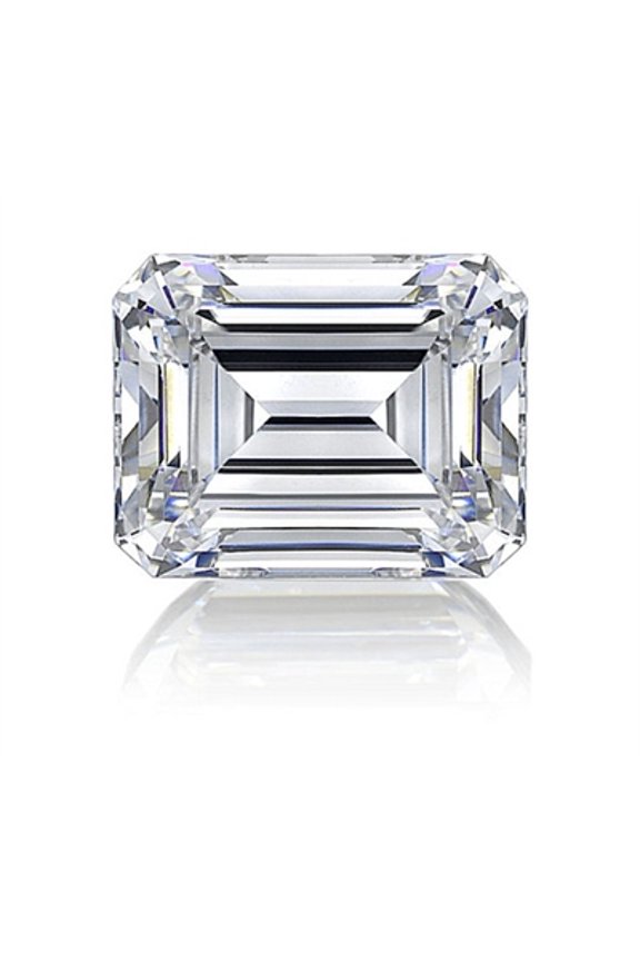 Emerald Cut Diamond Essence Stone - Champagne - 1 Carat