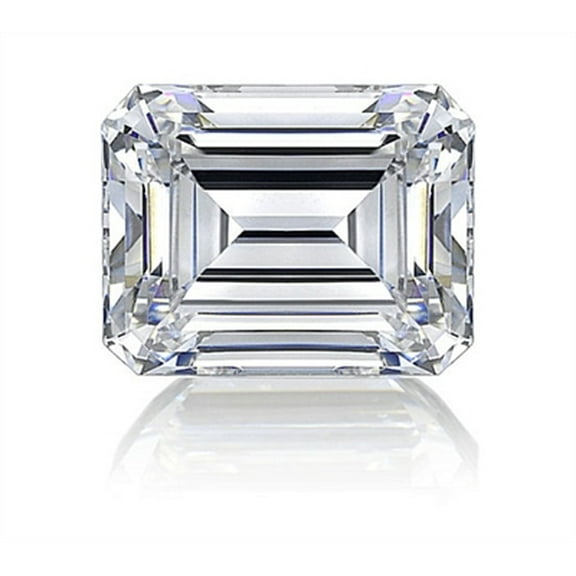 Emerald Cut Diamond Essence Stone - Pink - 5 Carat