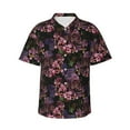 thumbnail image 2 of Xecao Orchids Flowers print Hawaiian shirt - a stylish short-sleeve button-down for men, perfect for casual beach and tropical outings., 2 of 9
