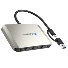 Plugable 4 HDMI Multi Monitor Adapter USB 3.0 or USB C to HDMI Adapter Compatible with Windows and Mac Quad Adapter Supports 1920x1080 60Hz