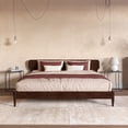 thumbnail image 4 of AFI Florence King Solid Wood Low Profile Platform Bed, Walnut, 4 of 14