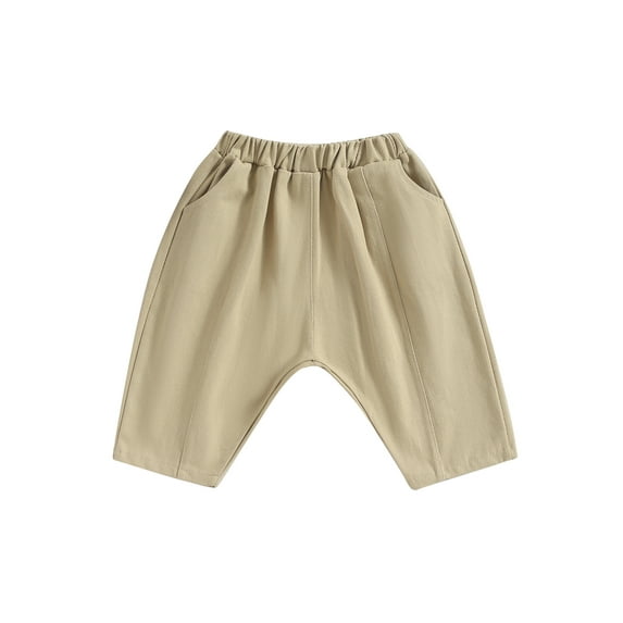 Bagilaanoe Little Boys Girls Pants Casual Solid Color Long Pants 3 4 5 6 7 8 Years Kids Elastic Waist Sweatpants